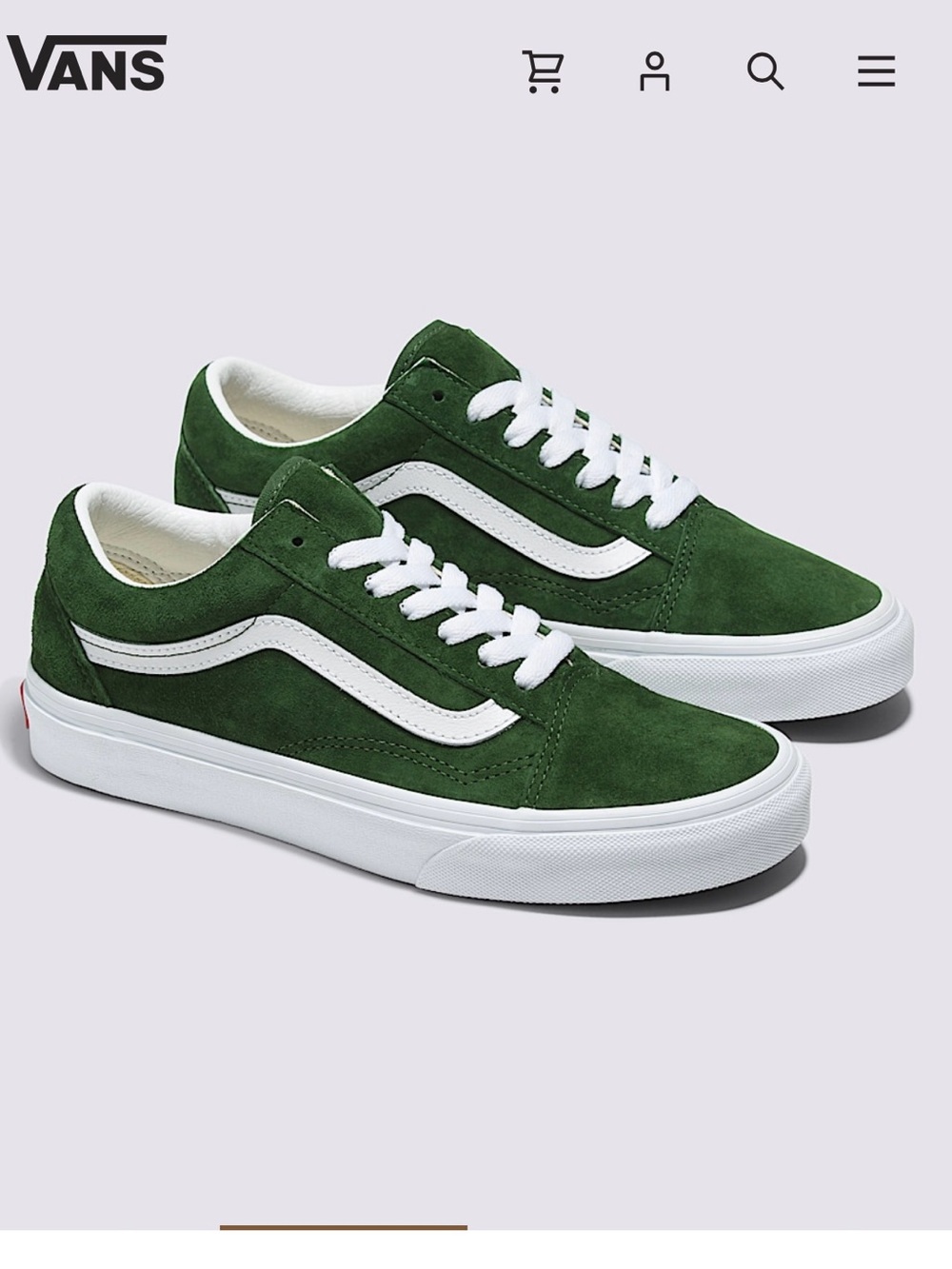 Vans Old Skool Suede Sneakers in Forest Green and White